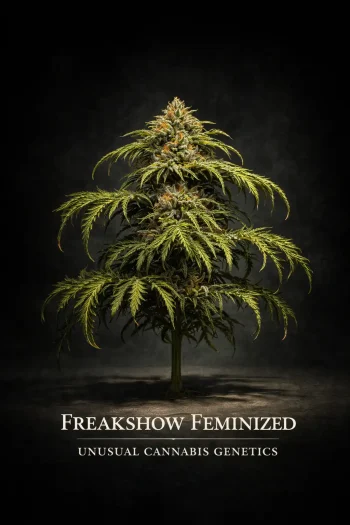 freakshow cannabis seeds museum styled image