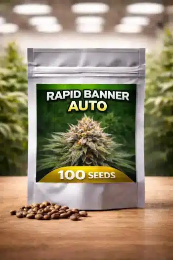 Rapid Banner Auto 100 bulk autoflower cannabis seeds commercial pack by StrainSupermarket