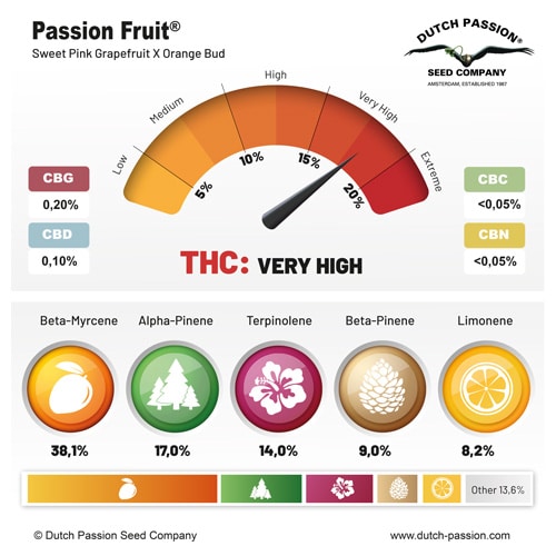 Passion Fruit terpene and cannabinoid profile Passion Fruit terpene and cannabinoid profile